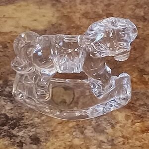 Princess House Crystal Treasure Rocking Horse Figurine
